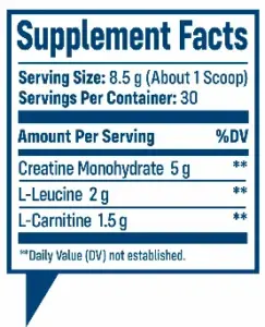 NativePath Native Creatine supplement facts