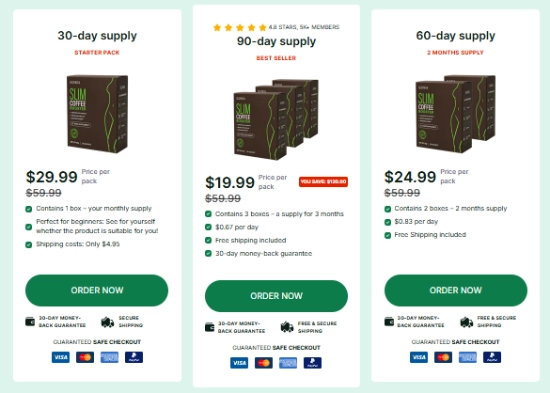 Slimqa Coffee Booster Price