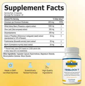 TriBlock7 supplement facts